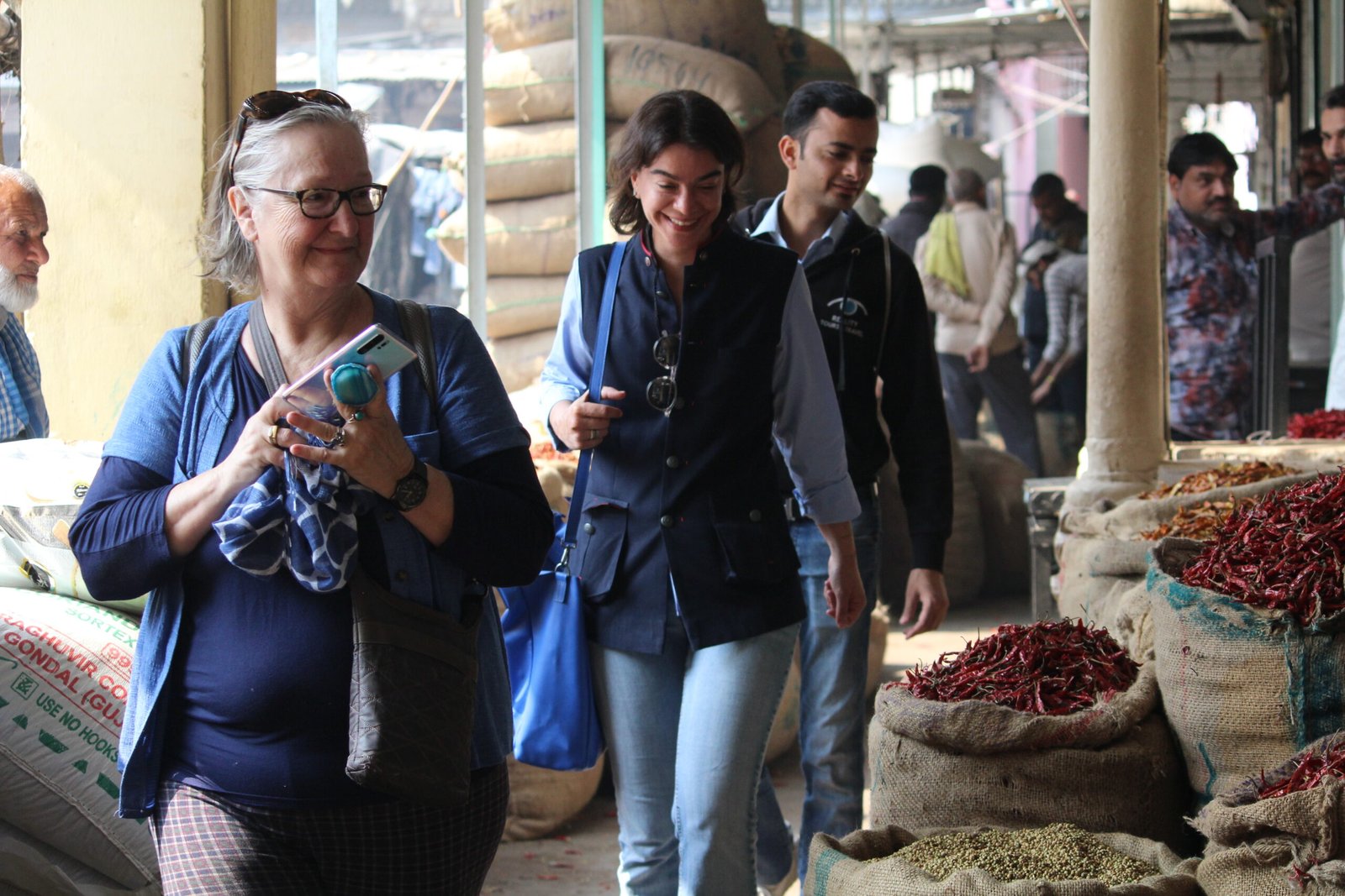Crowded bazaar in Old Delhi