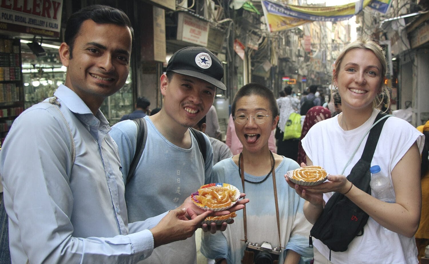 Street food stall in Old Delhi
