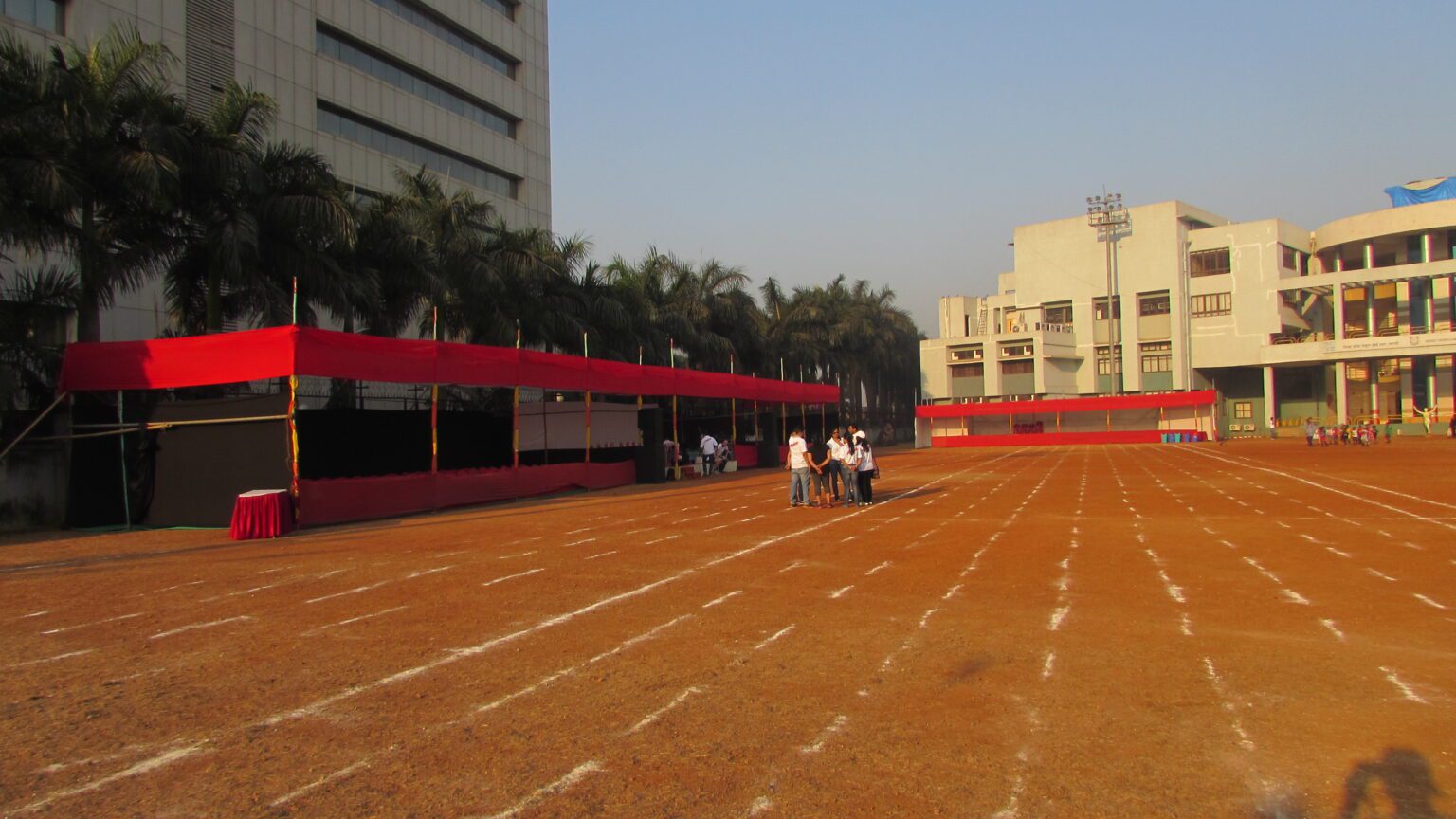 ground ready for sports event