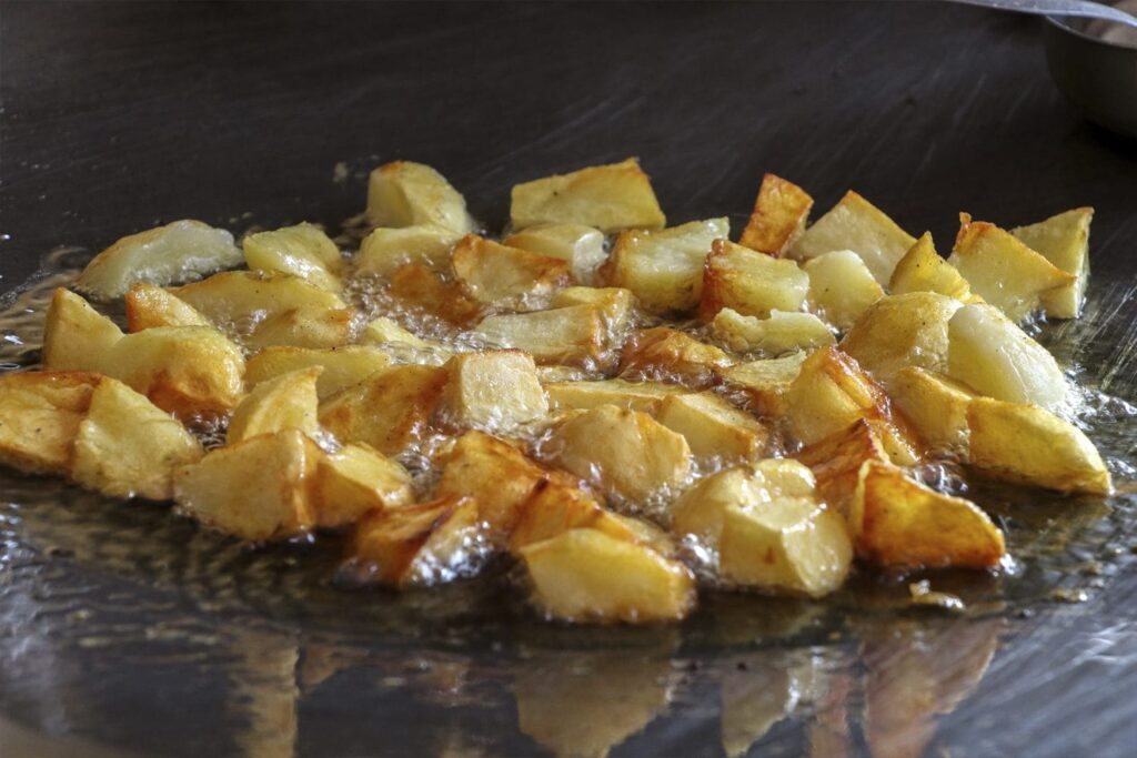 indian street food - fried potatoes