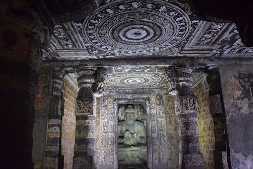 Ellora Caves Kailasa Temple carved from a single rock