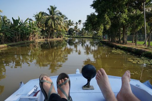 boat ride through the backwaters in kerala