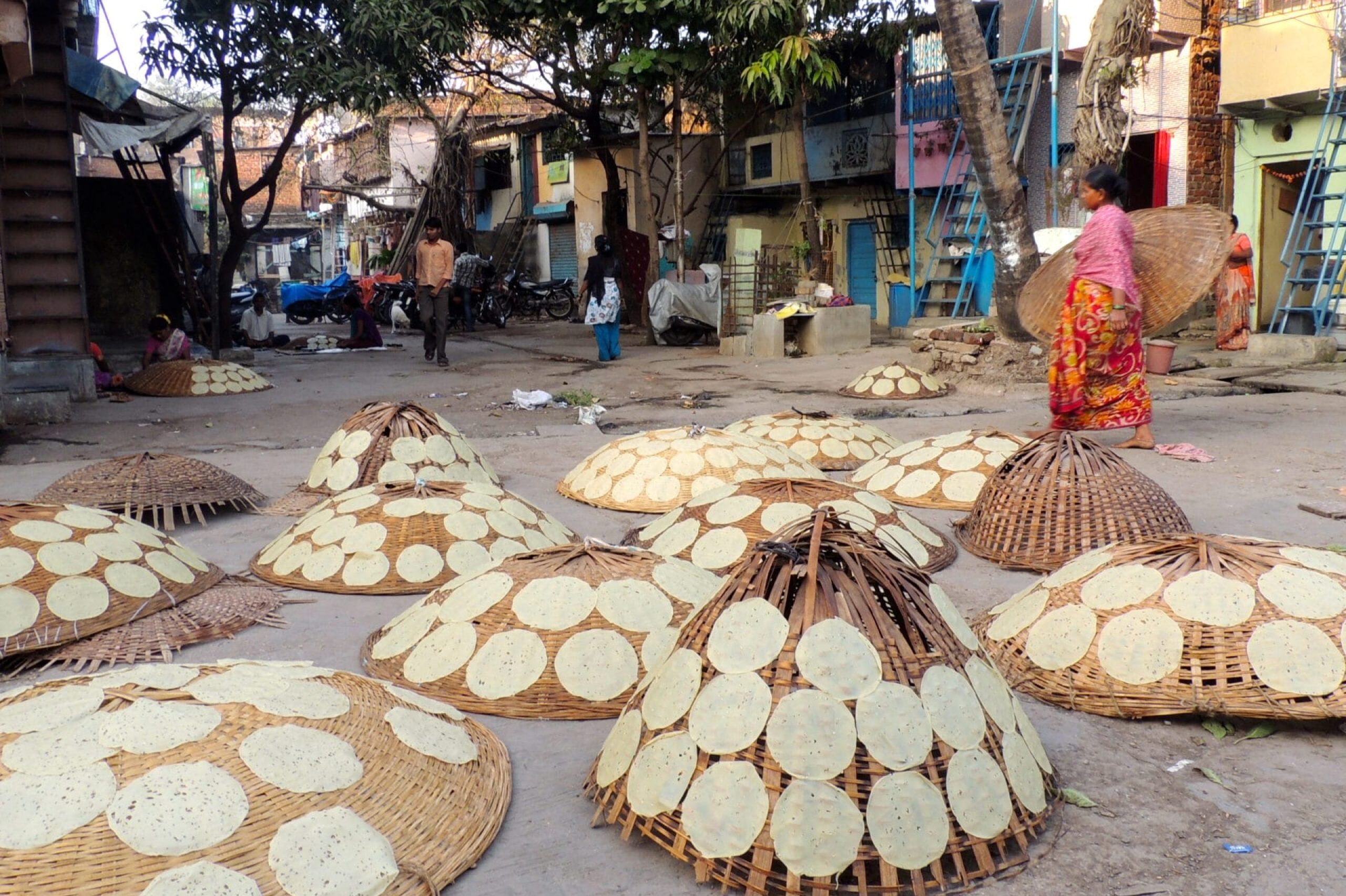 Copy of Pappadum making in the residential areas of Dharavi